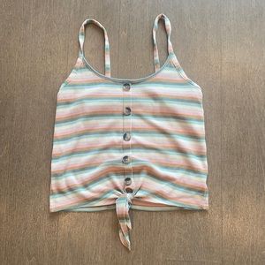 American Eagle Multi-Colored Striped Tank Top. Size S